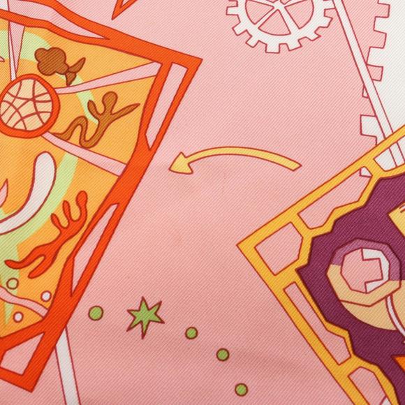 HERMES Pink Silk Scarf - Picture 7 of 11